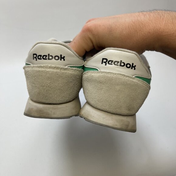 Reebok Classic Nylon Shoes Grey Off-White / Mint Green Men Sz 10 US Retro - Picture 8 of 13